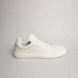 Men’s white tumbled leather Milano sneaker made in Italy