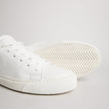 Close-up of the toe, stitching and rubber outsole on the men’s White Goat Milano